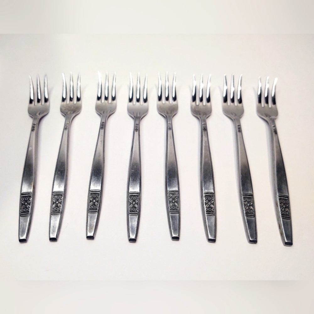 VTG Madeira Stainless Steel Set 8 Cocktail Forks